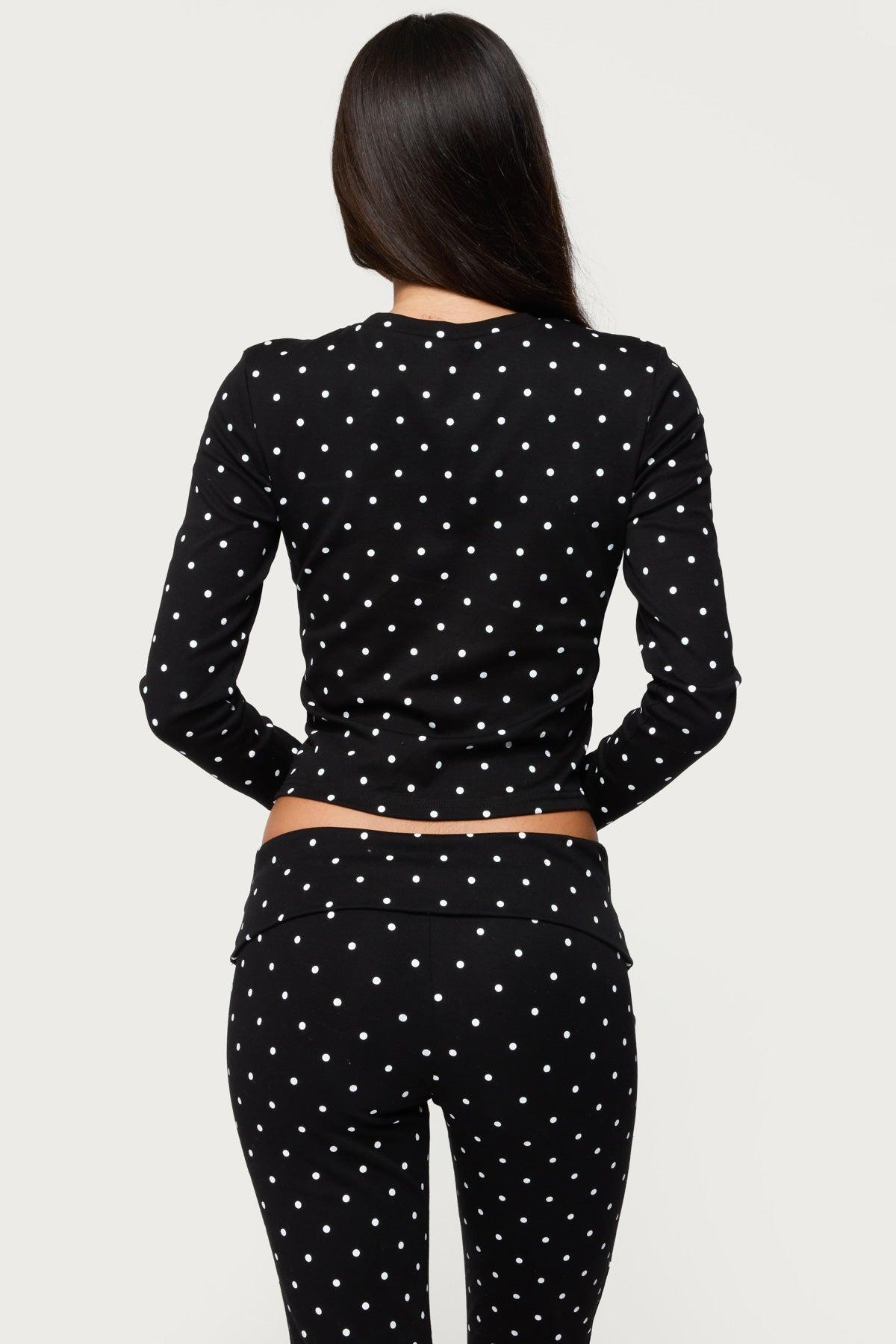Daliya Polka Dot Long Sleeve Top Product Image