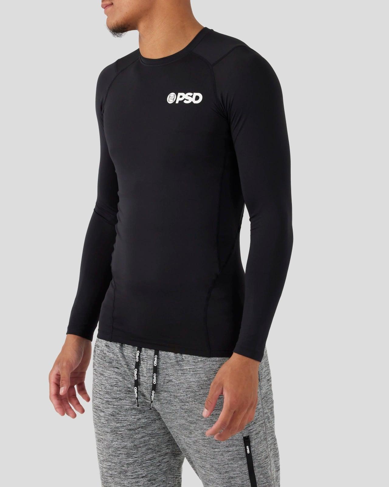 Compression Tee Long Sleeve - Black Male Product Image