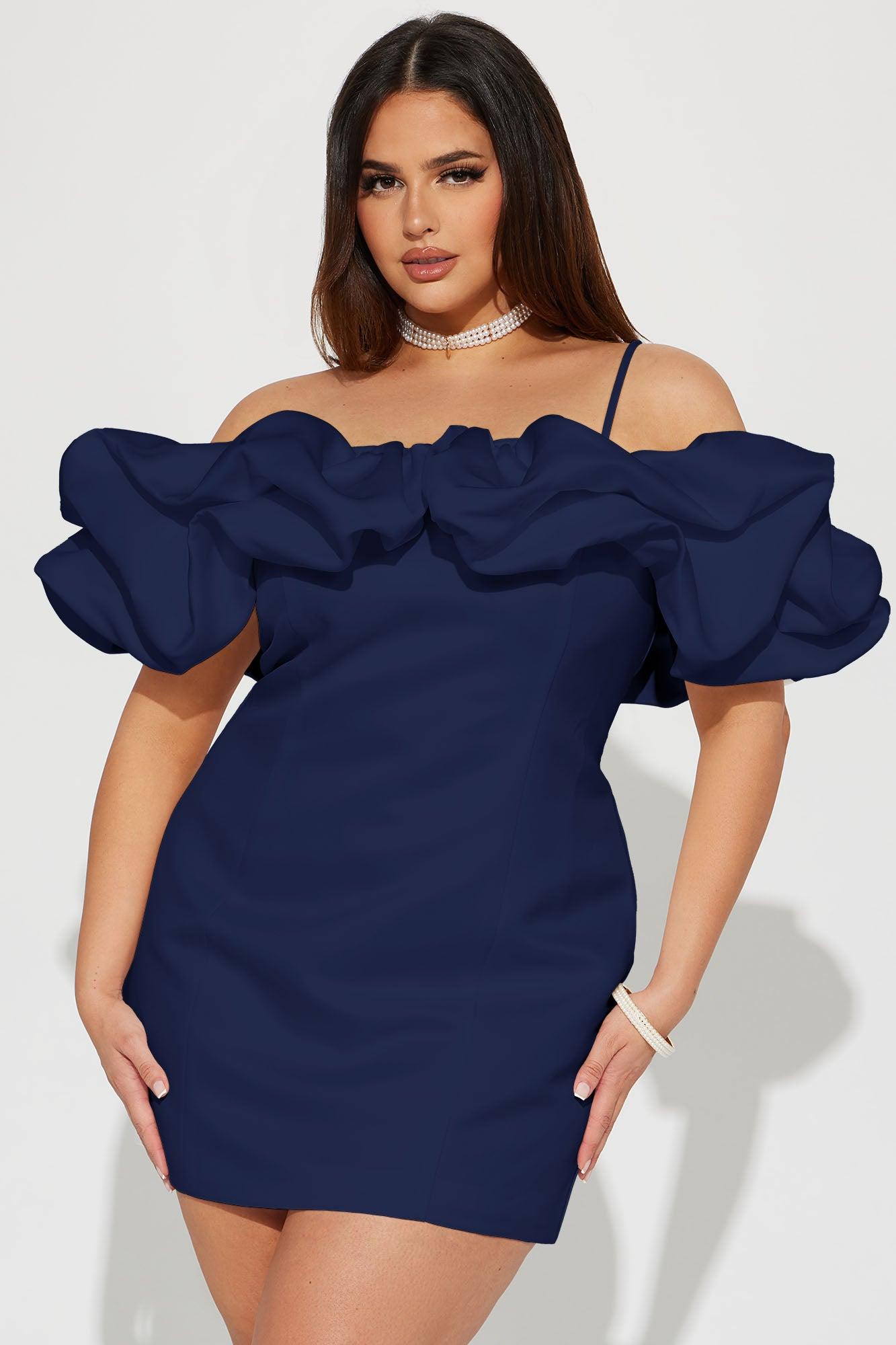 Lola Mini Dress - Navy Female Product Image