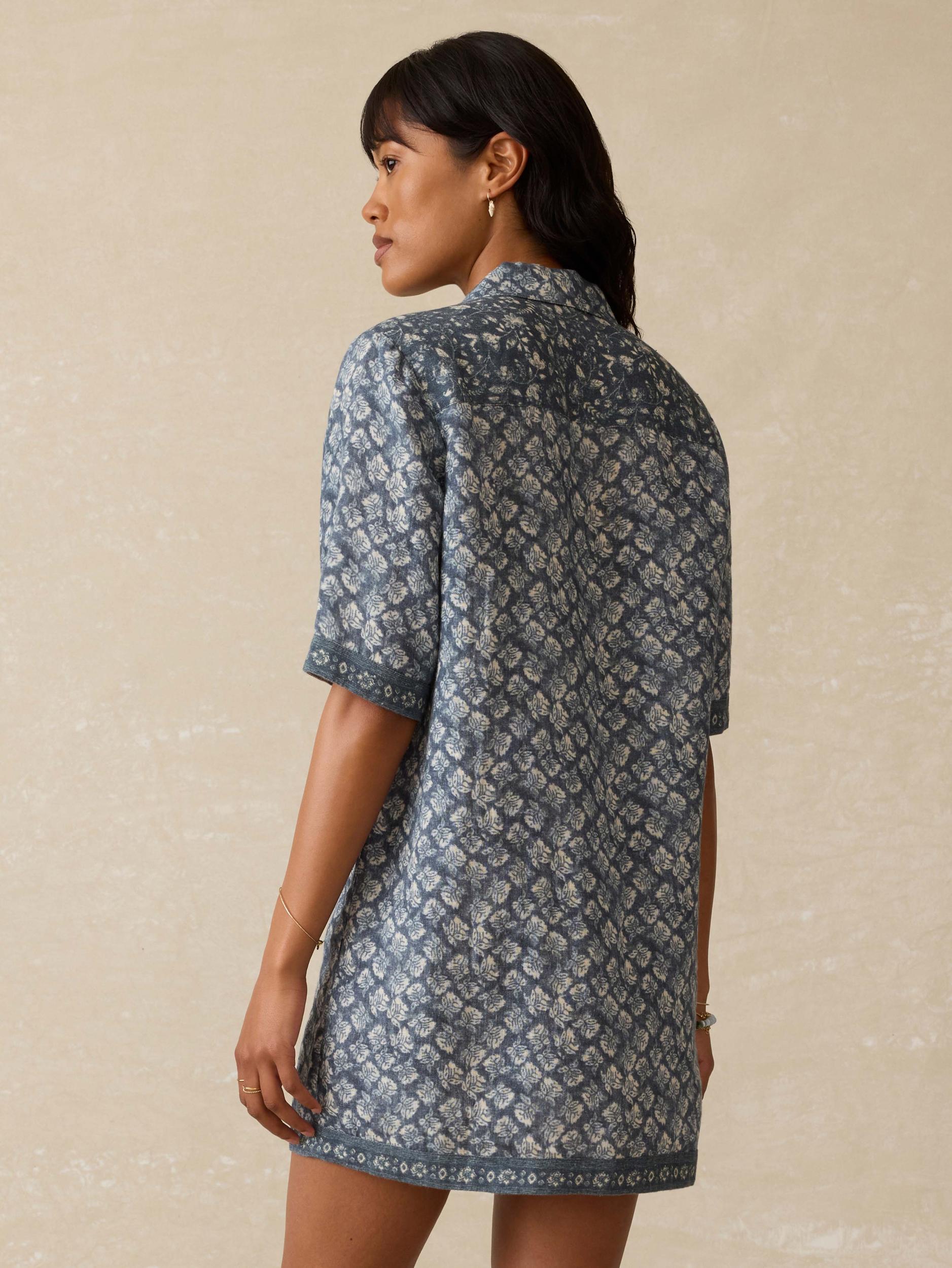Paradise Point Linen Dress - Oceanview Blossom Female Product Image