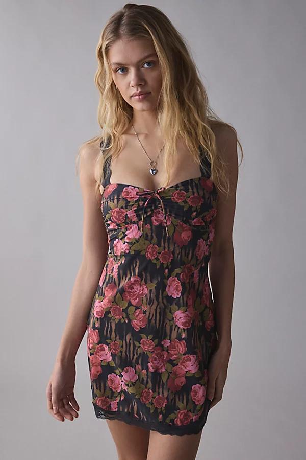 Out From Under Mon Amor Lace-Strap Mesh Slip Womens at Urban Outfitters Product Image