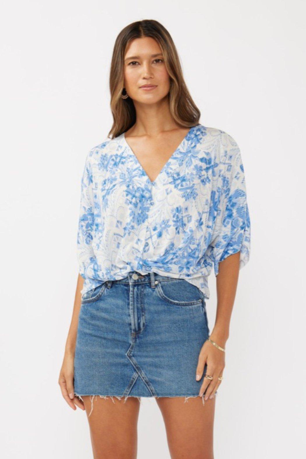Floral Knot Front Top Product Image