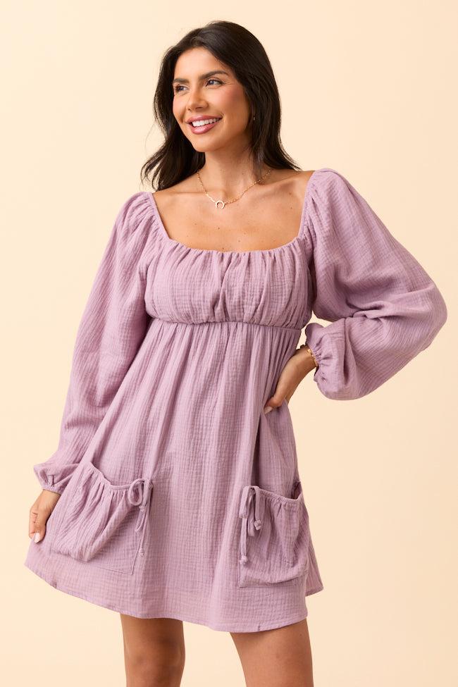 Veronica Lavender Mini Dress Product Image