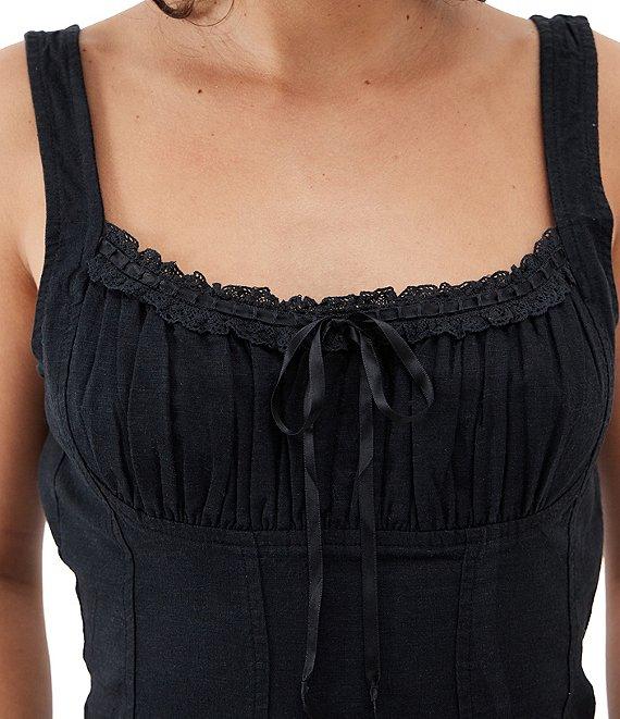 BDG Urban Outfitters Sleeveless Linen-Blend Camisole Top Product Image