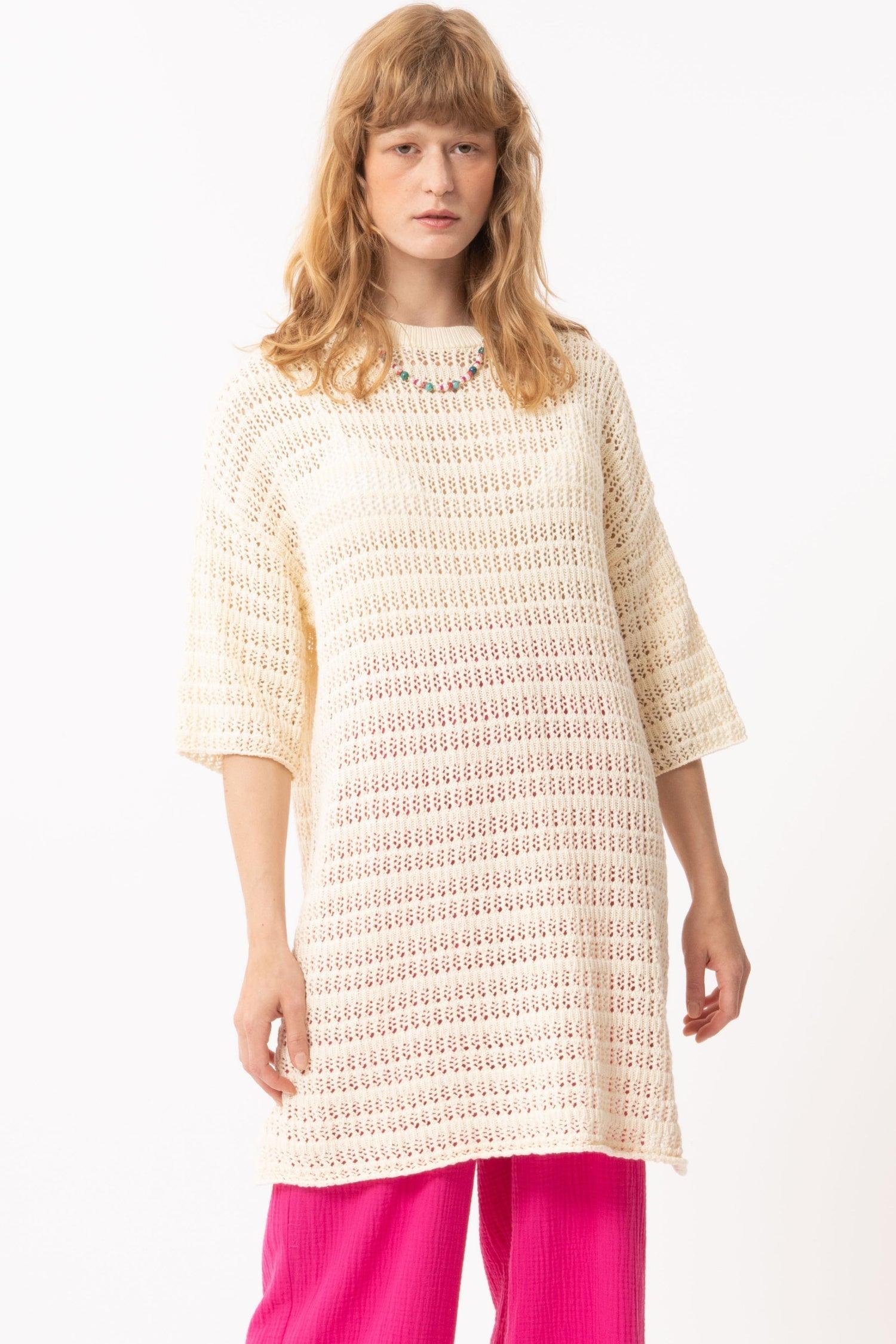 FINAL SALE Erica Tunic Sweater | Cream Product Image