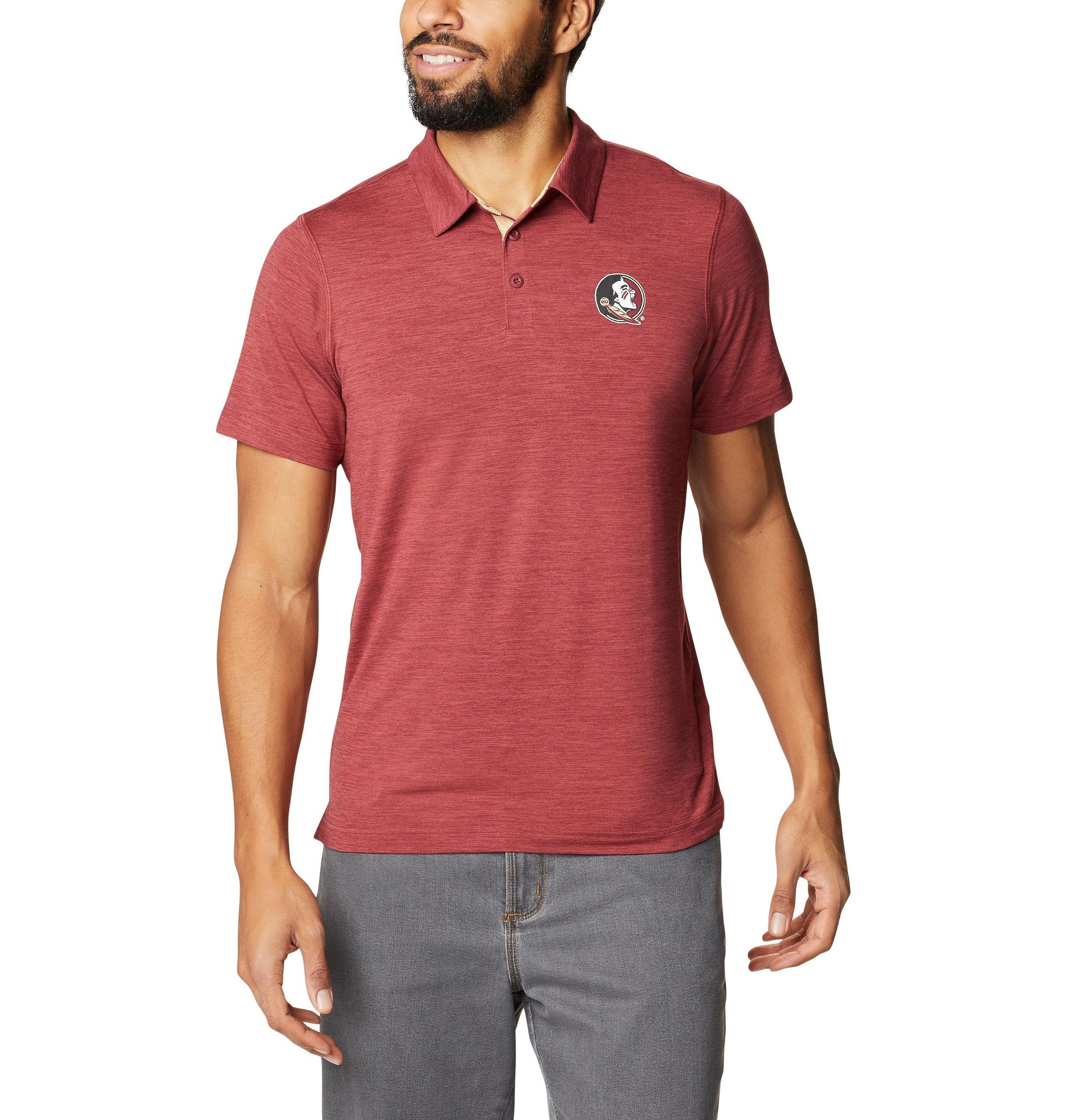Men's Columbia Garnet Florida State Seminoles Tech Trail Omni-Shade Polo,  Product Image