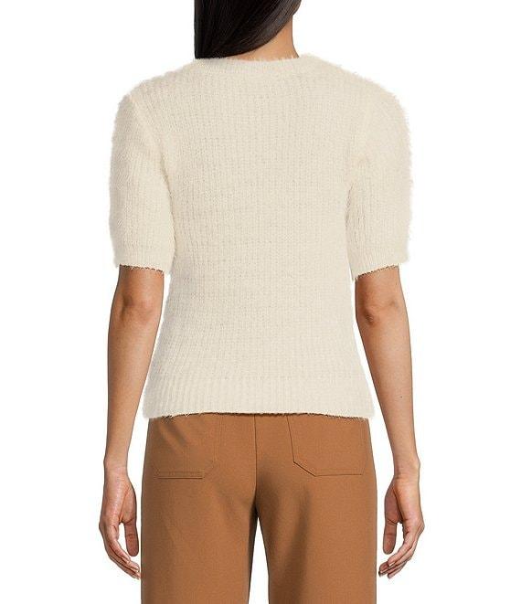 I.N. San Francisco Short Sleeve Rhinestone Pullover Sweater Product Image