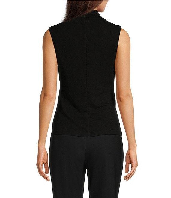 Donna Karan Stretch Surplice V-Neckline Sleeveless Top Product Image
