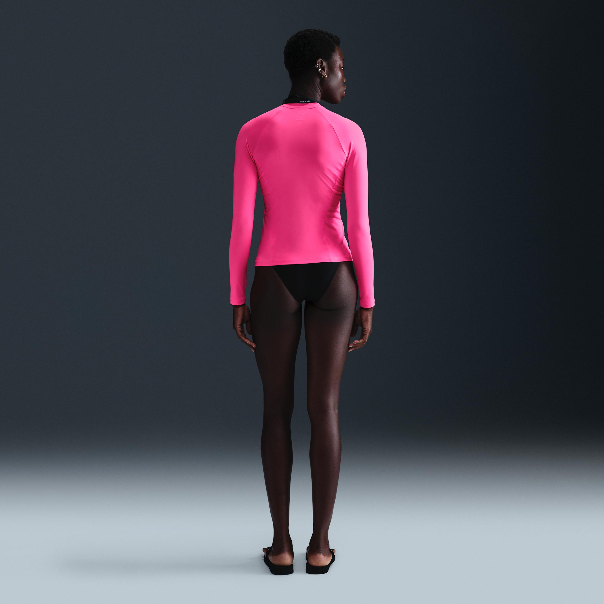 Nike Women's Swim Essential Long-Sleeve Zip Hydroguard Product Image