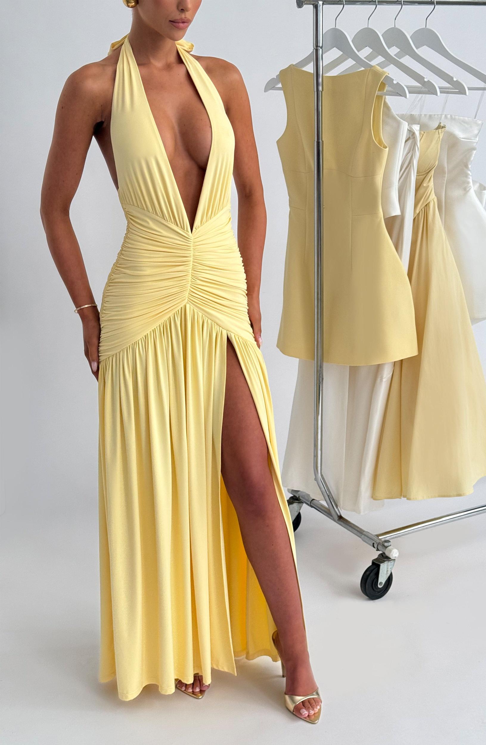 Melania Maxi Dress - Lemon Product Image