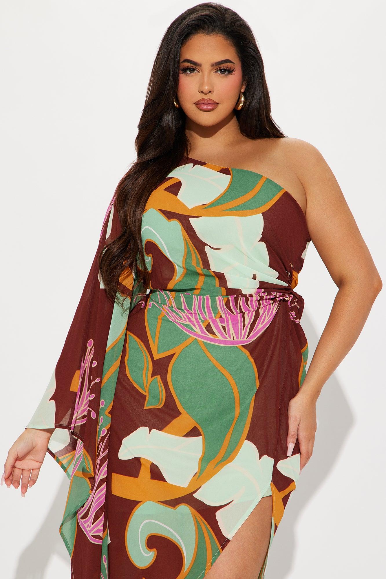 Time Of Your Life Maxi Dress - Chocolate/Combo Product Image