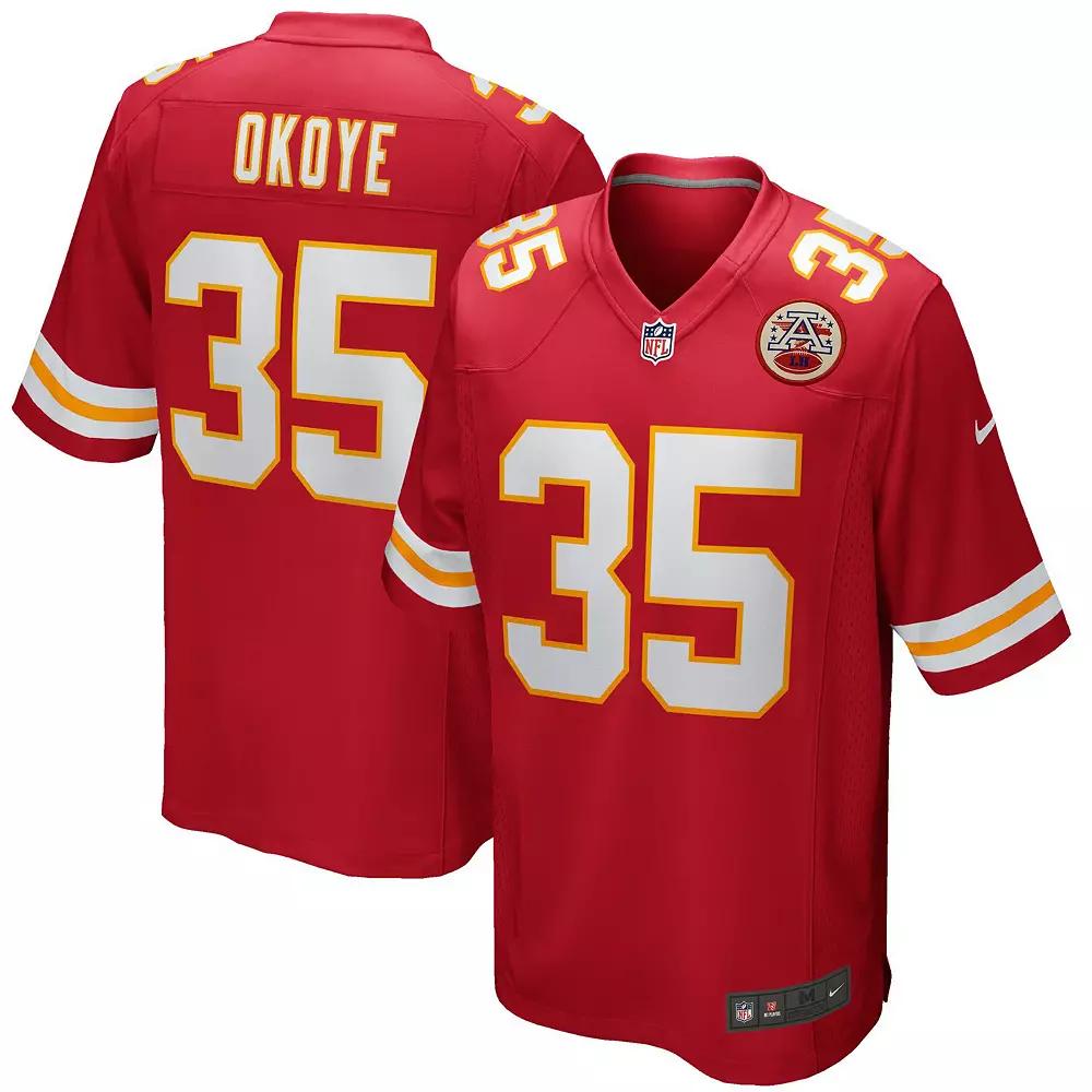 Men's Nike Christian Okoye Red Kansas City Chiefs Game Retired Player Jersey,  Product Image