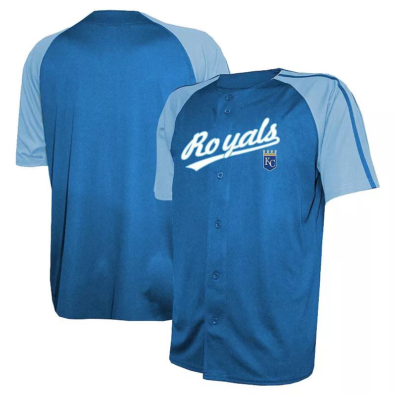 Men's Stitches Royal Kansas City Royals Team Raglan Jersey,  Product Image