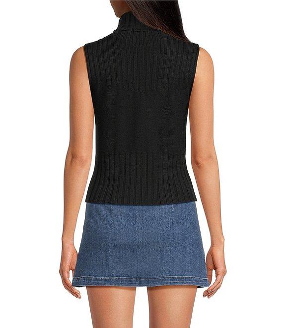 Chelsea & Violet Rosie Turtleneck Sleeveless Sweater Product Image