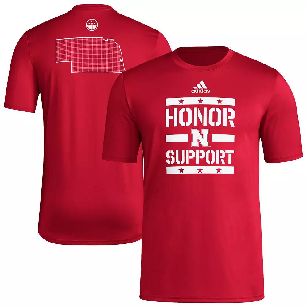 Men's adidas Scarlet Rutgers Scarlet Knights Honor & Support Pre-Game T-Shirt,  Product Image