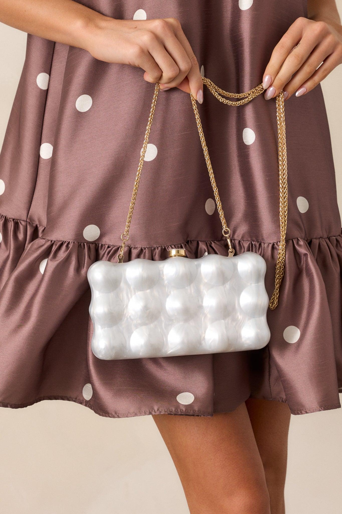 Eclipse’s Whisper Ivory Pearlescent Clutch Product Image