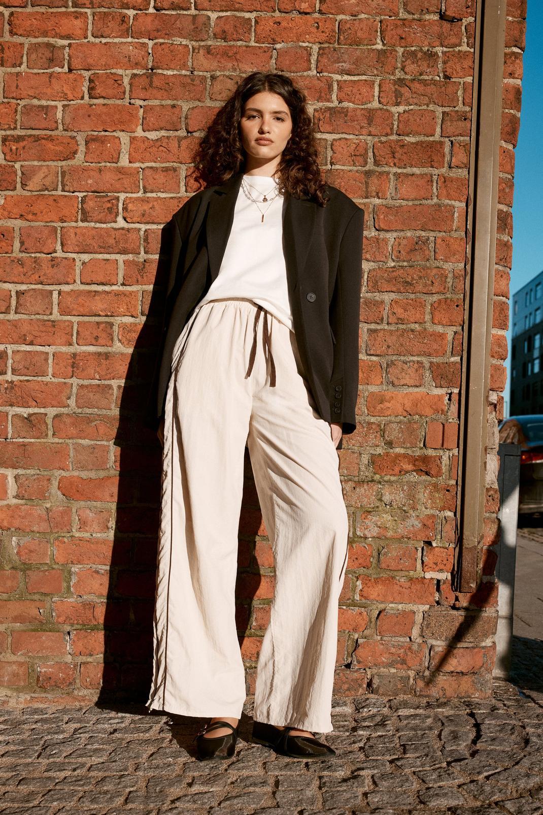 Nylon Straight Leg Trouser Product Image