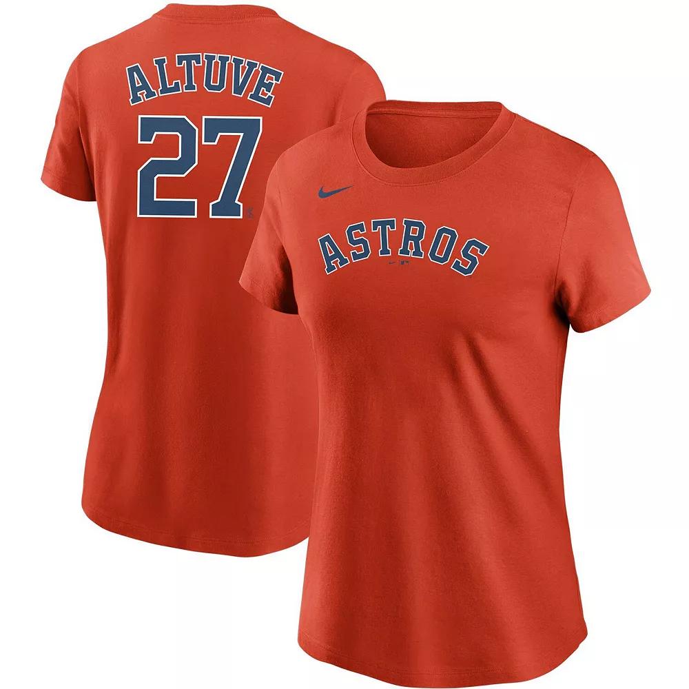 Women's Nike Jose Altuve Orange Houston Astros Name & Number T-Shirt, Size: XS Product Image