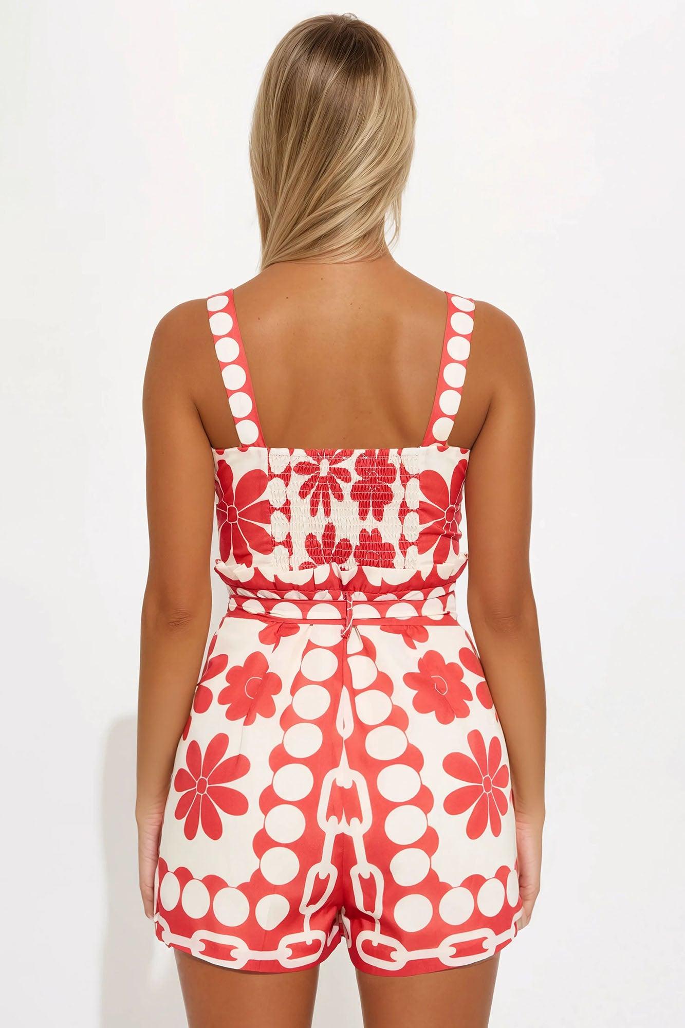 Sugar Craving Romper - Cream/combo Product Image