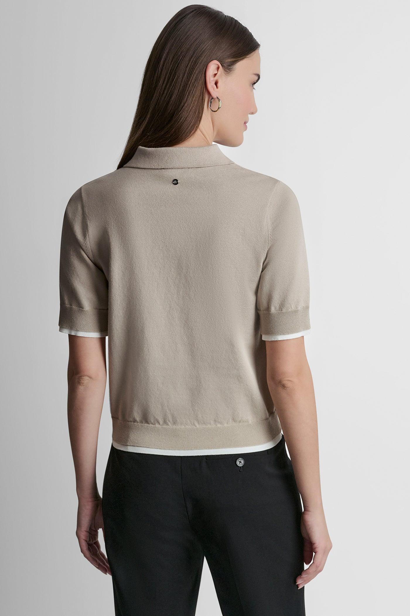 COLOR BLOCK POLO SWEATER Product Image