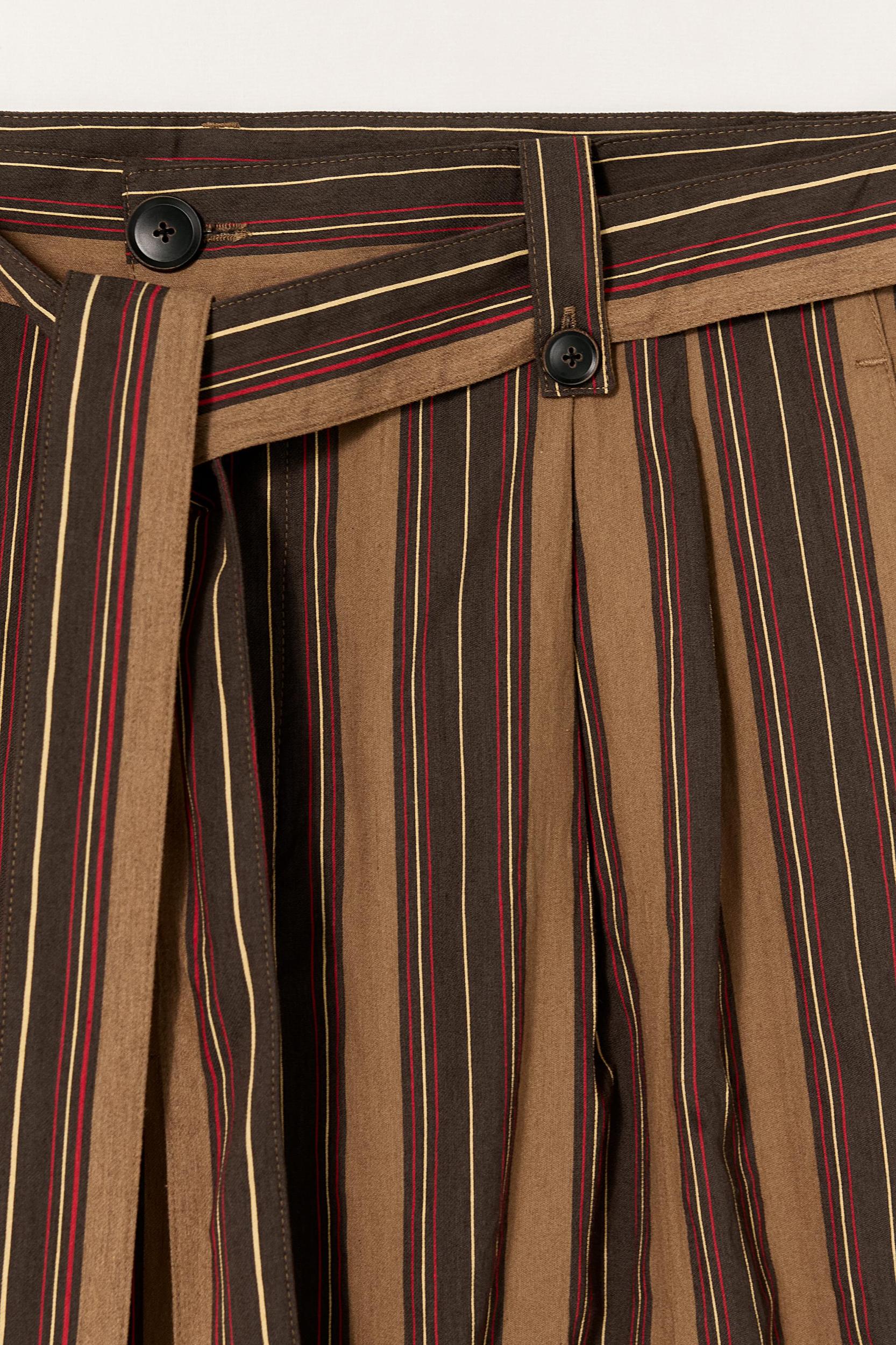 LIMITED EDITION STRIPED BELTED PANTS Product Image