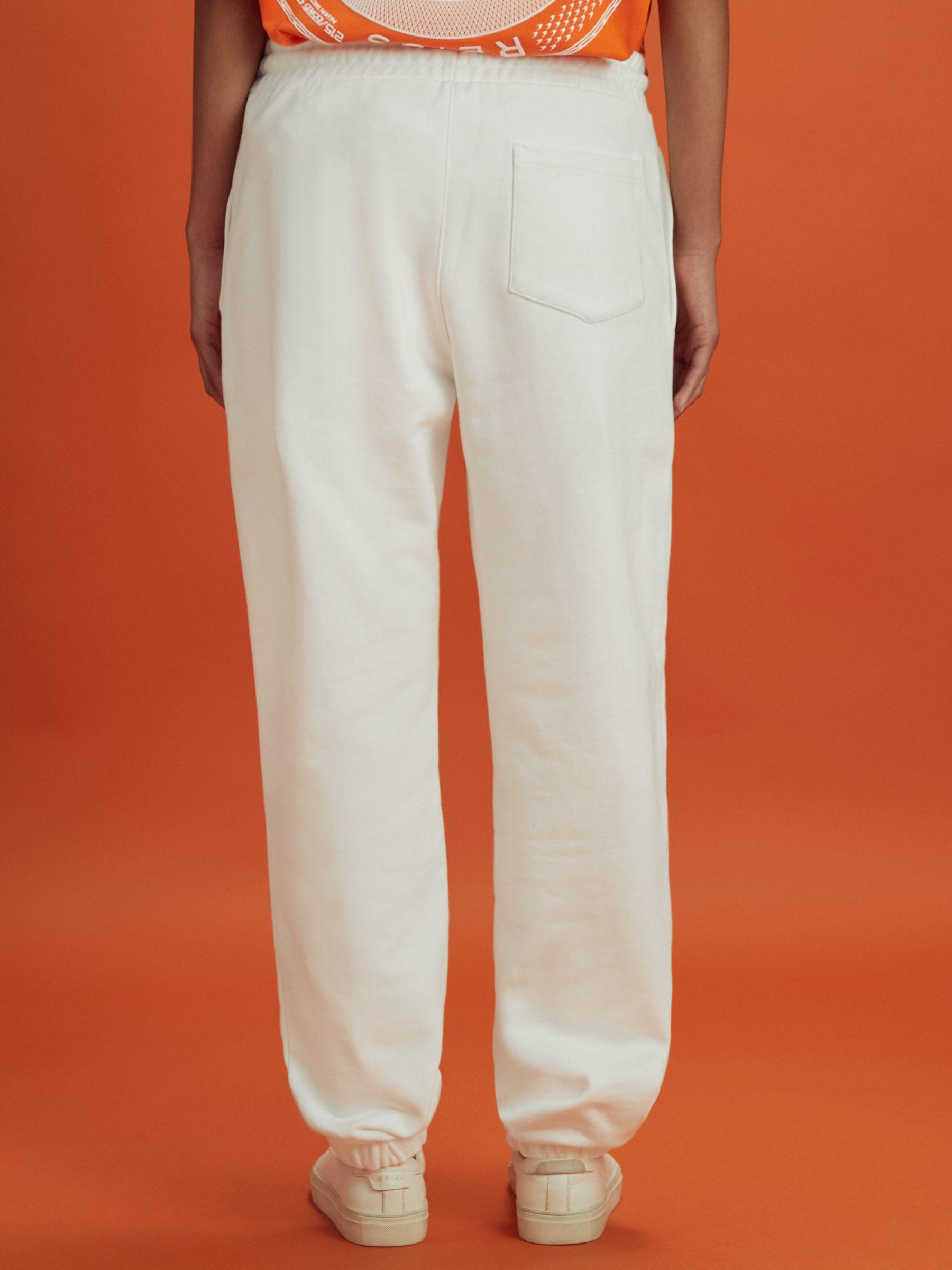 Drawstring Joggers in White Product Image