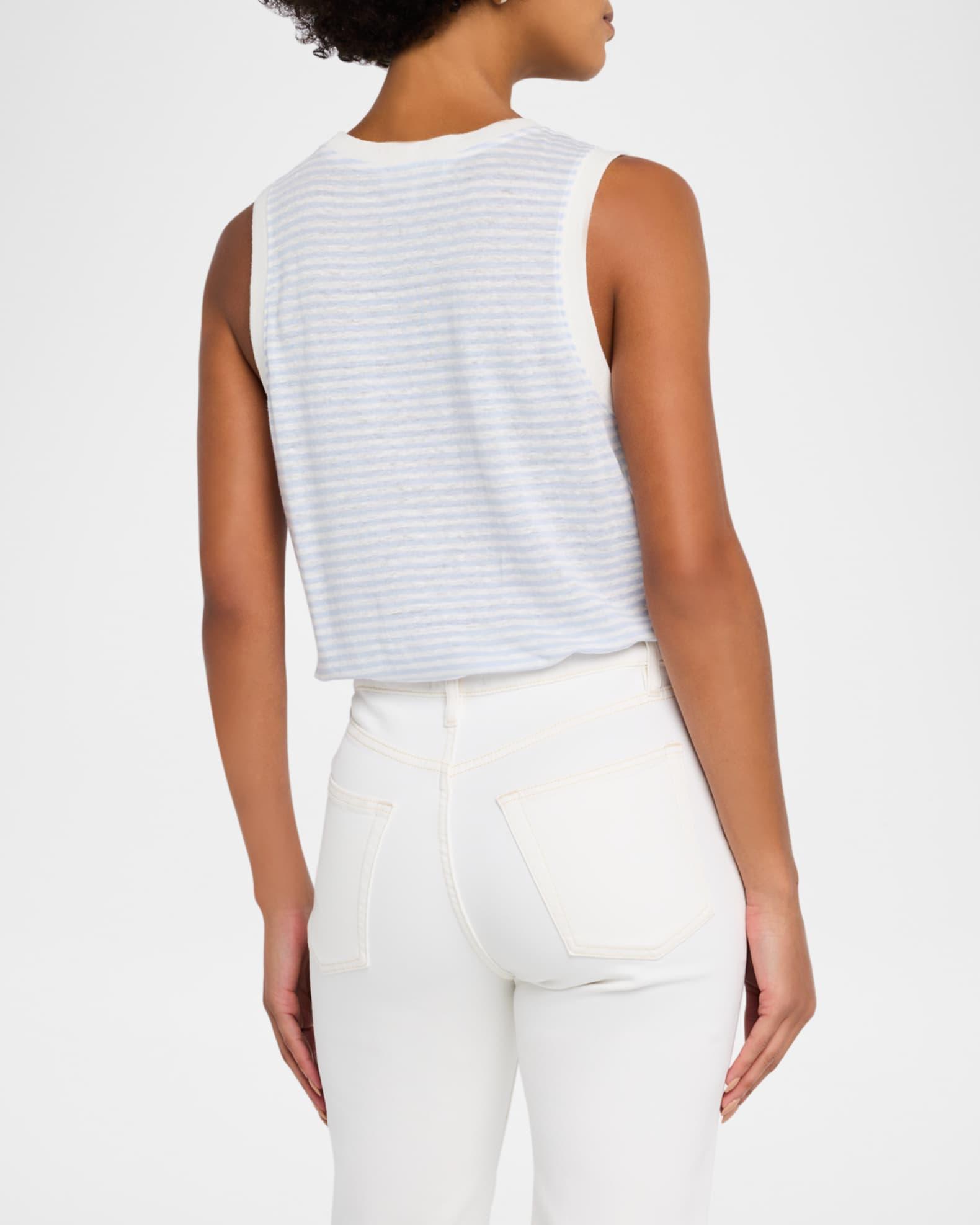 Stripe Crewneck Muscle Tee Product Image