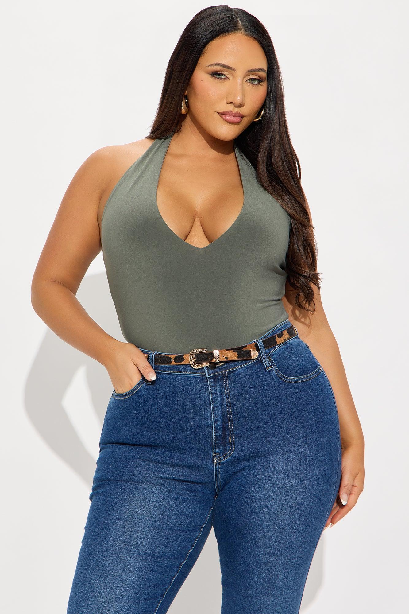 It's Getting Hot In Here Bodysuit - Olive Female Product Image
