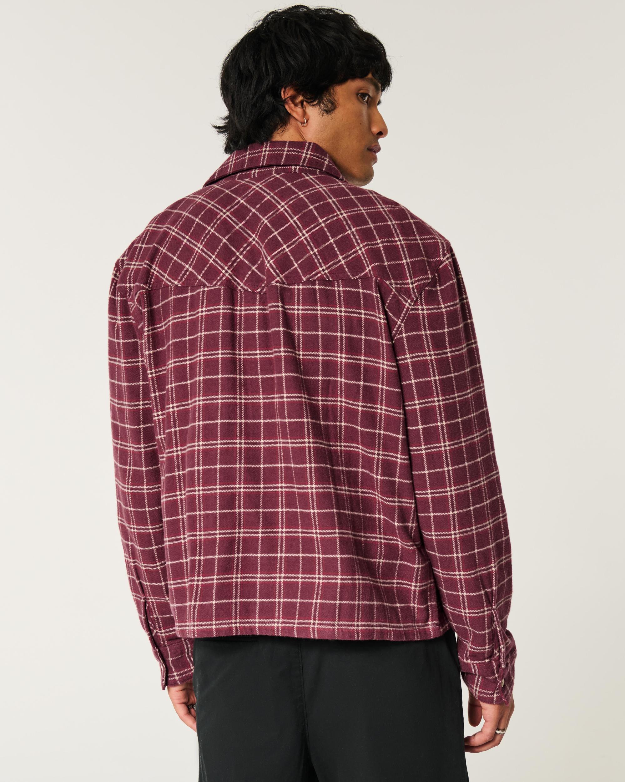 Crop Flannel Shirt Product Image