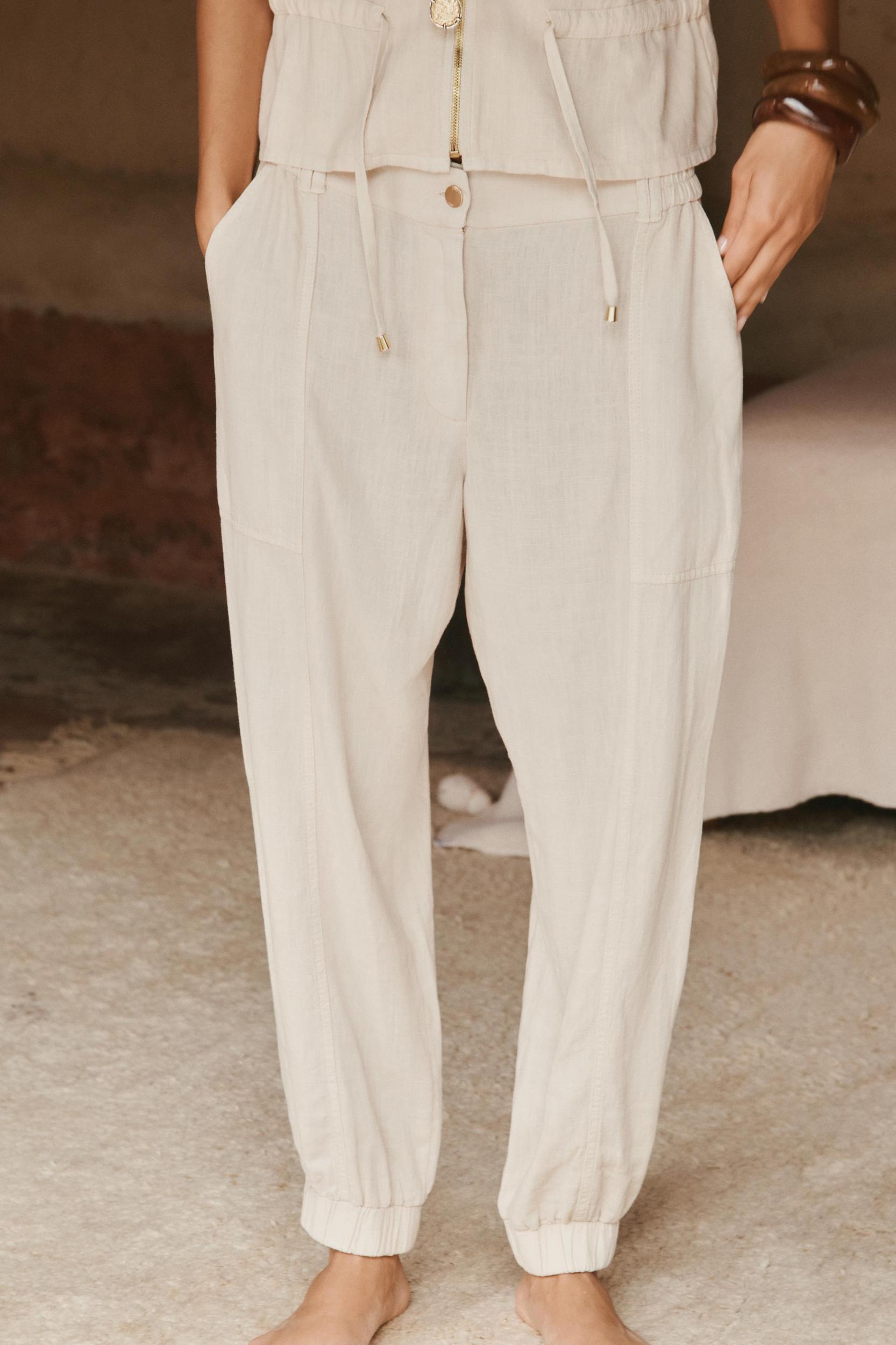 LINEN JOGGER PANTS Product Image