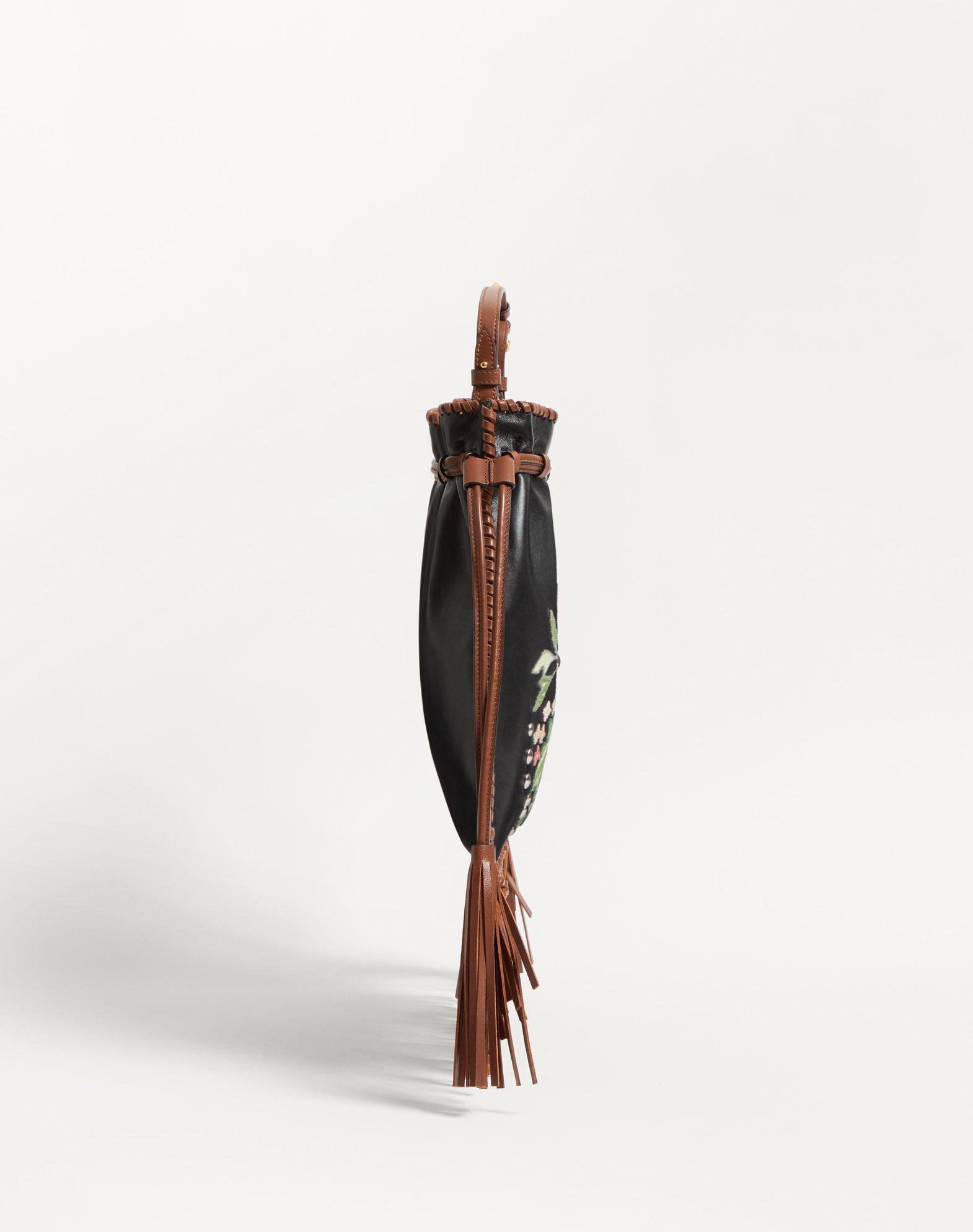 Valentino Garavani Nellcôte Alice Embroidered Bag With Fringes Product Image