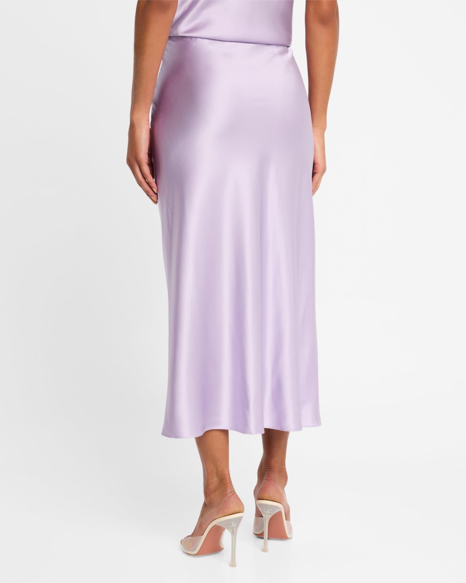 Clover Stretch-Silk Slip Skirt Product Image