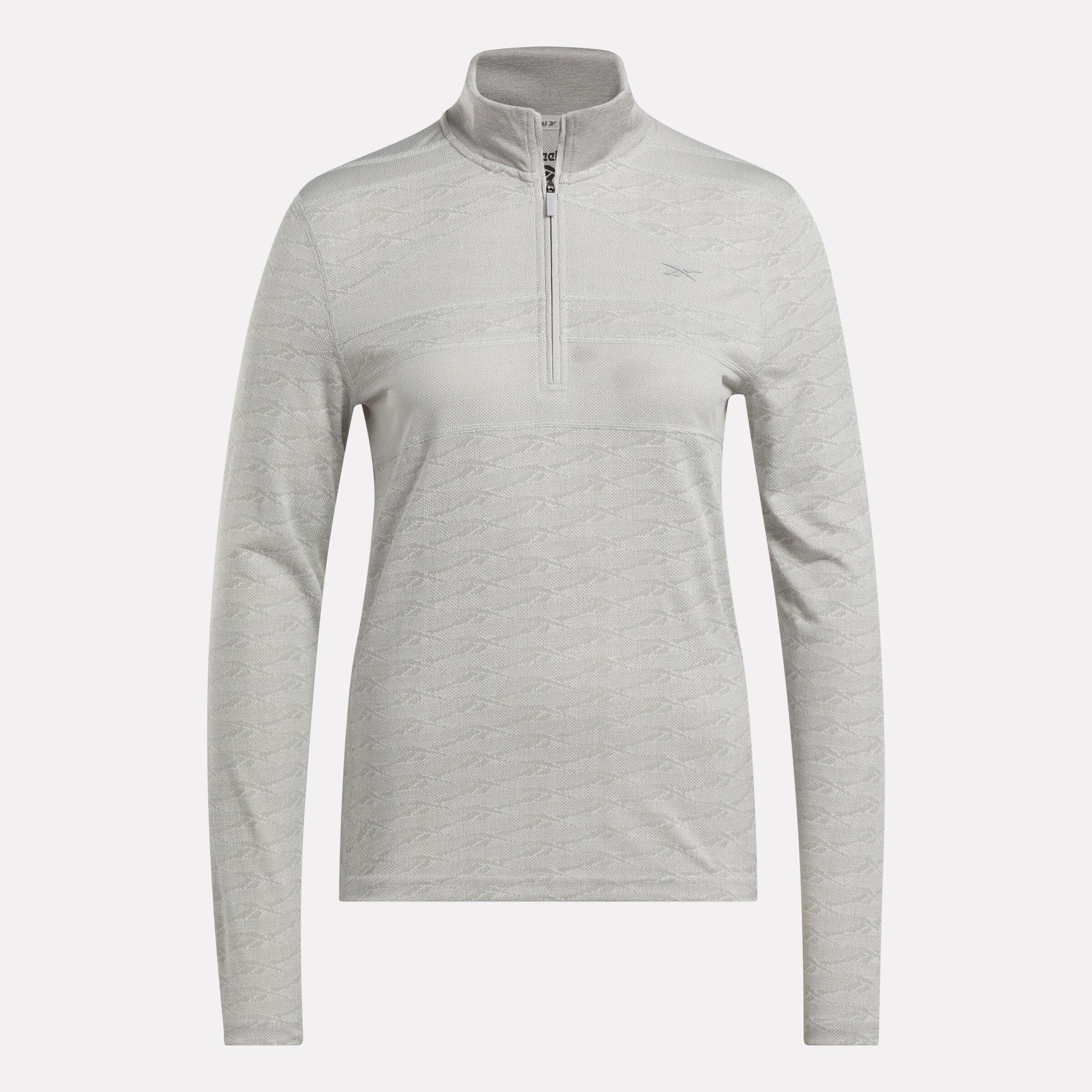 Women's Long Sleeve Engineered Vector Jacquard 1/4 Zip Golf Pullover Top Female Product Image