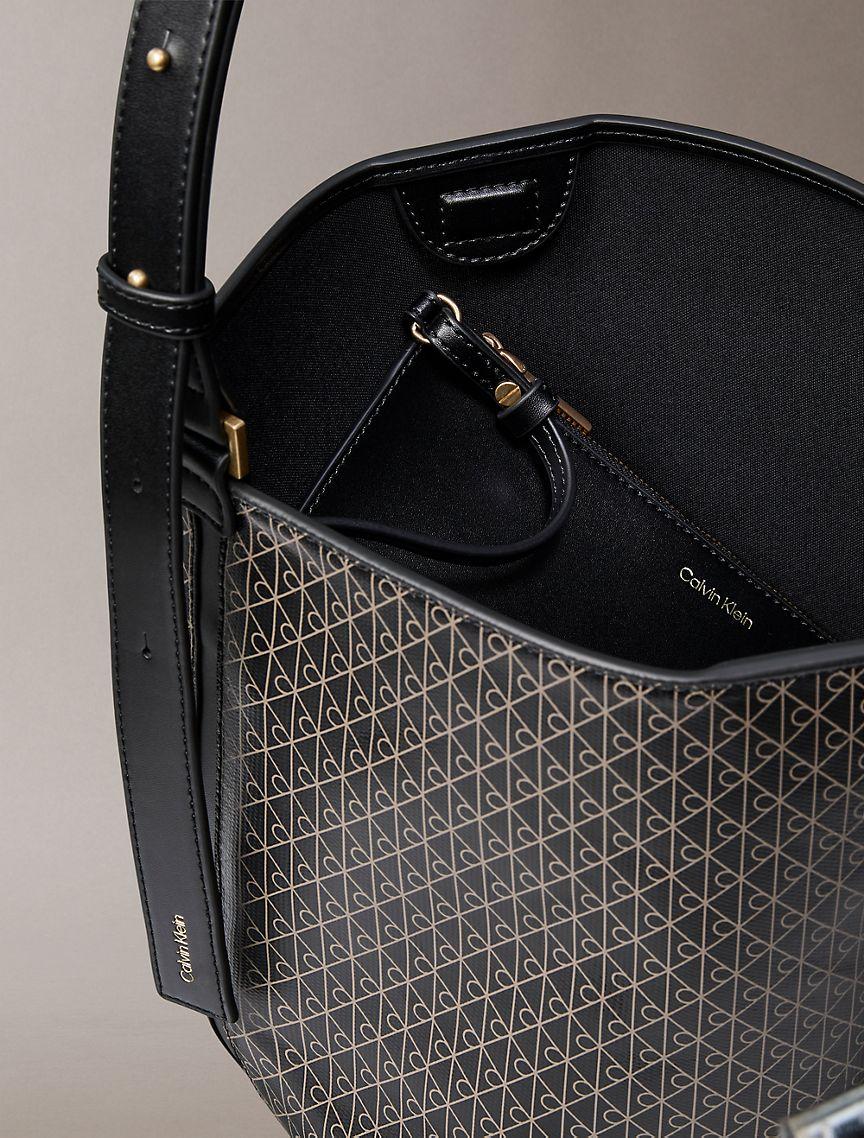 Allover Emblem Logo Bucket Bag with Pouch Product Image