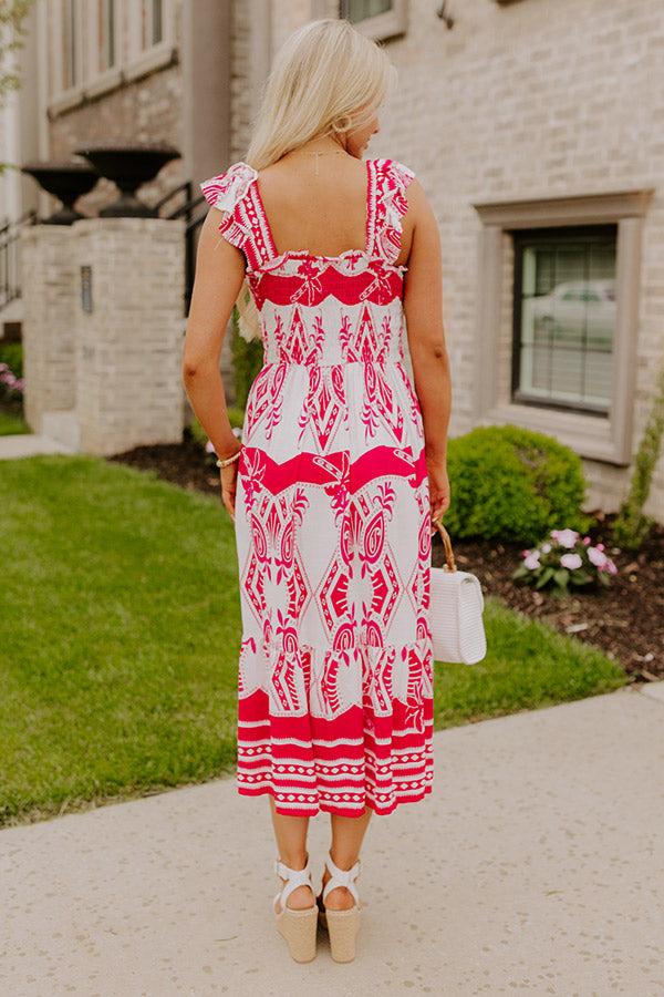 Villa Bound Floral Midi Dress Product Image