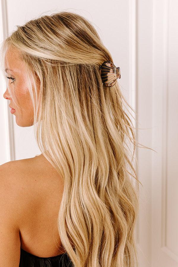 Collecting Seashells Hair Claw Clip in Grey Product Image