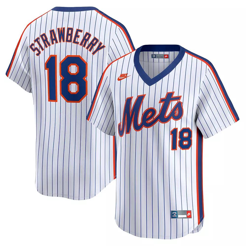 Men's Nike Darryl Strawberry Navy New York Mets Throwback Cooperstown Limited Jersey,  Product Image