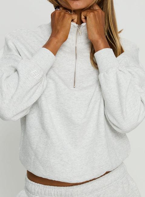 Rozanna 1/4 Zip Jumper Grey Marle Product Image