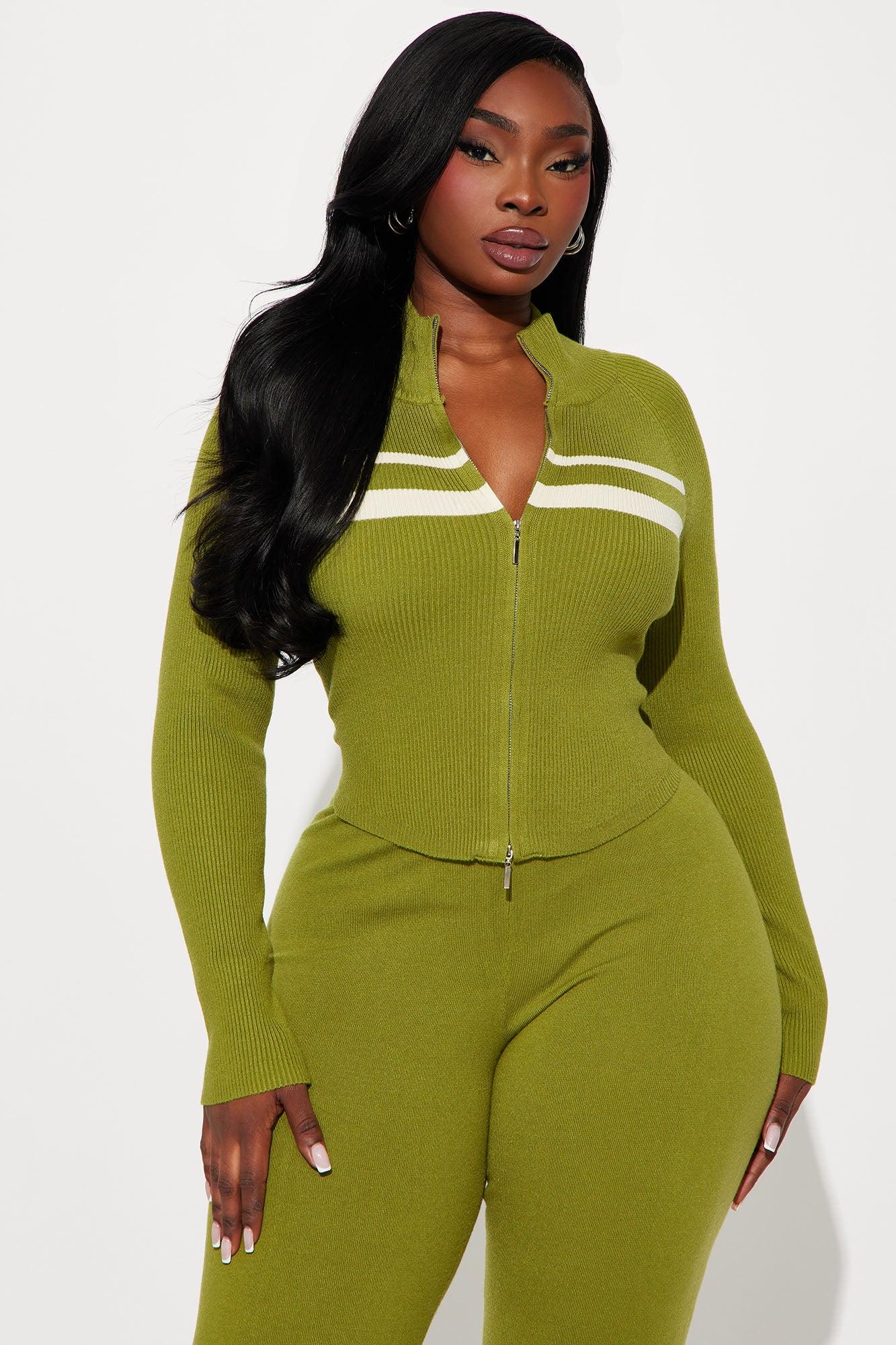 Study Session Sweater Pant Set - Green Female Product Image