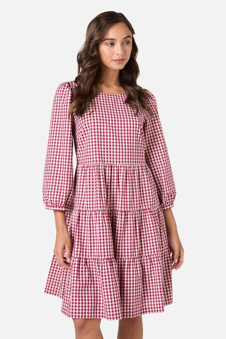 Renae Check Smock Dress Product Image