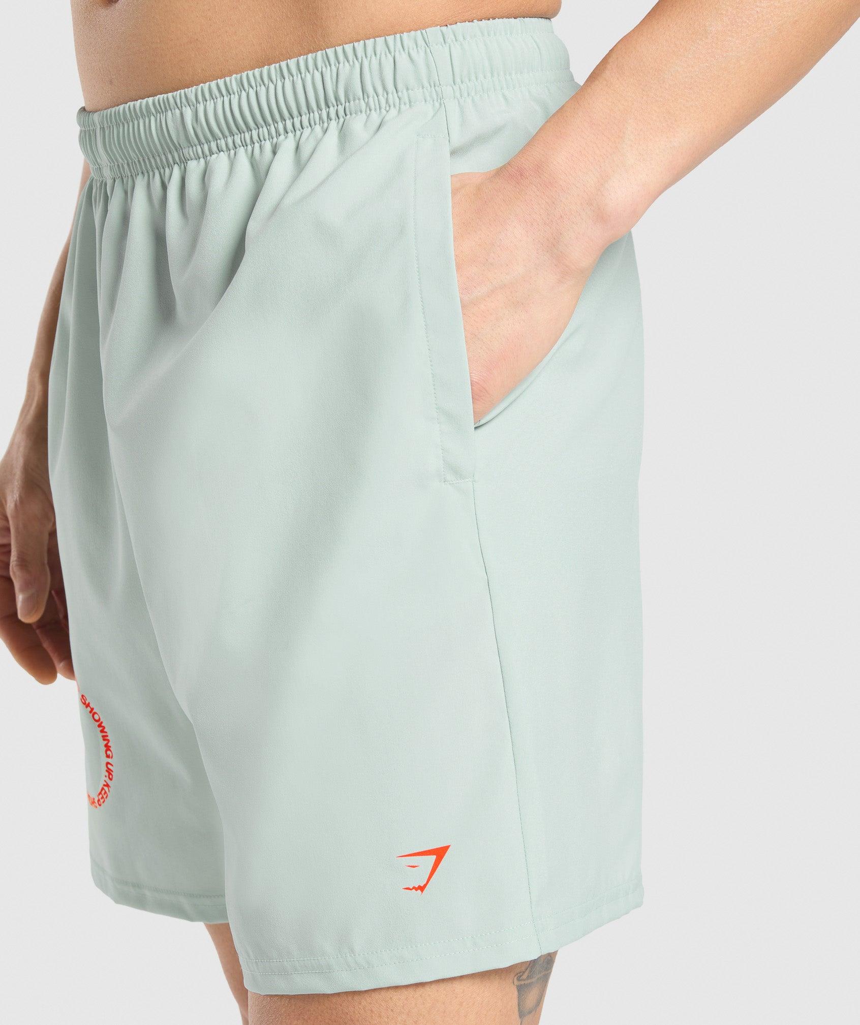 Gymshark Keep Showing Up 7" Shorts - Morning Blue Male Product Image