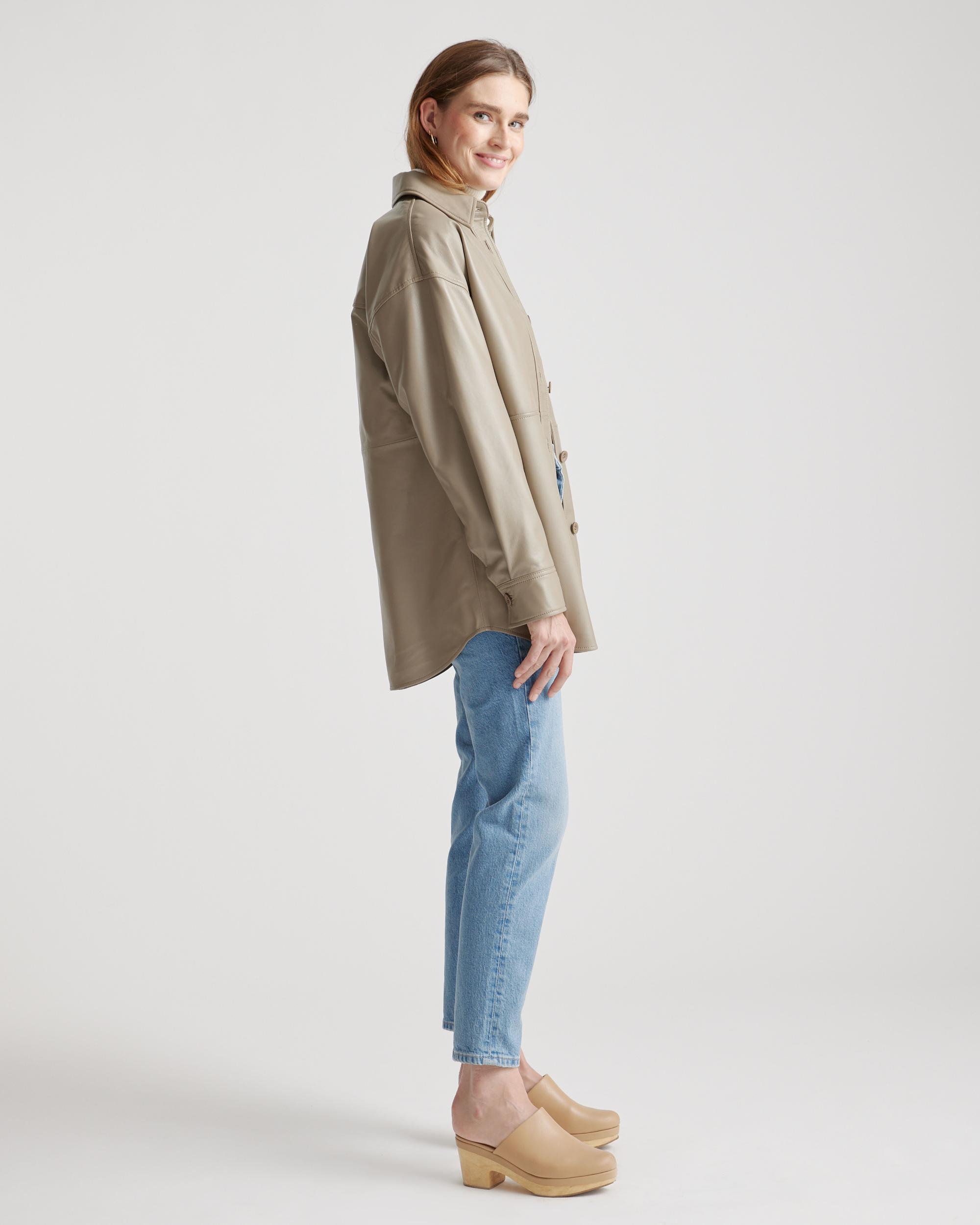 Quince | Women's Shirt Jacket Size XS, Leather Product Image