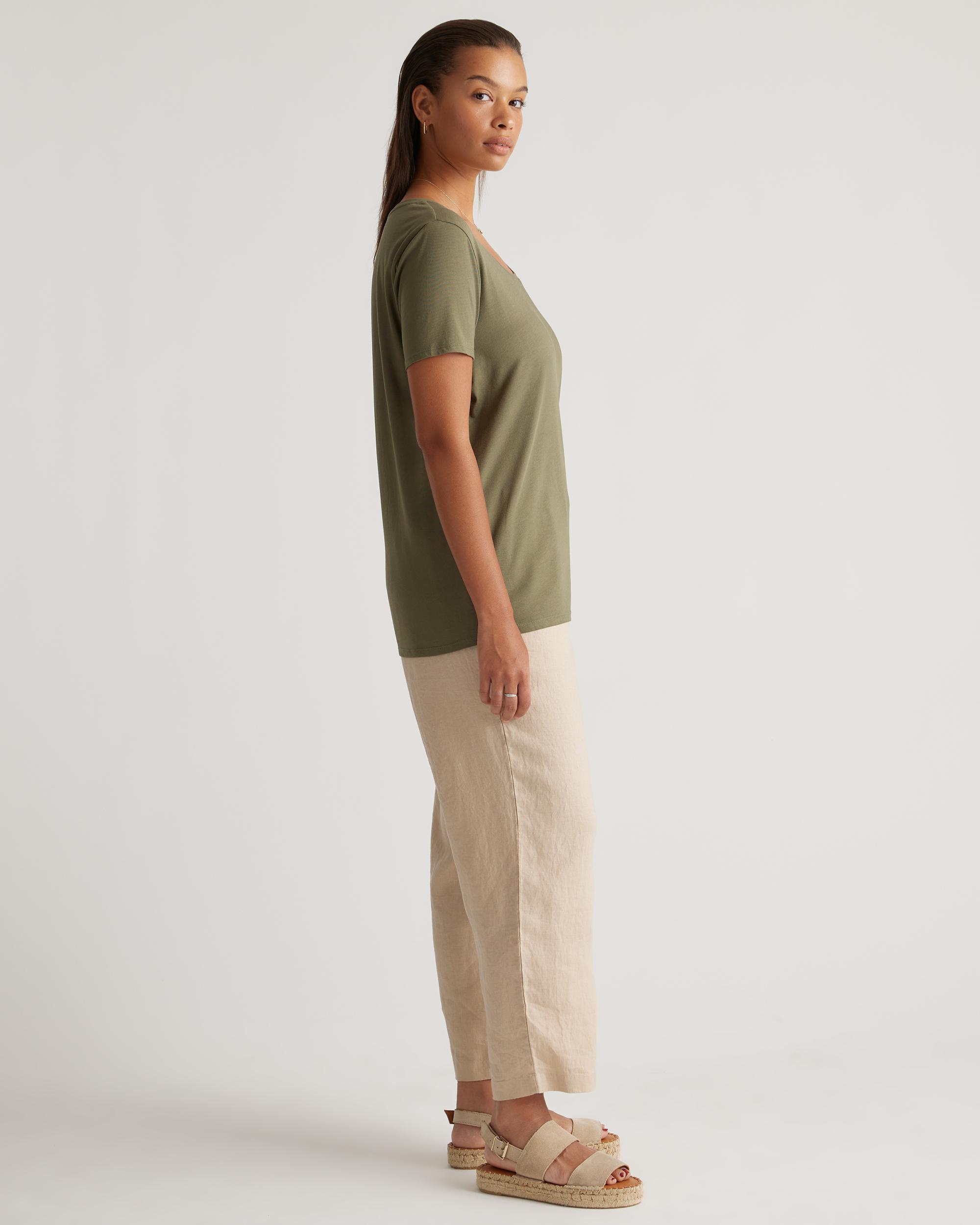 Quince | Women's Cotton Modal Scoop Neck T-Shirt Size XS, Cotton/Modal Product Image