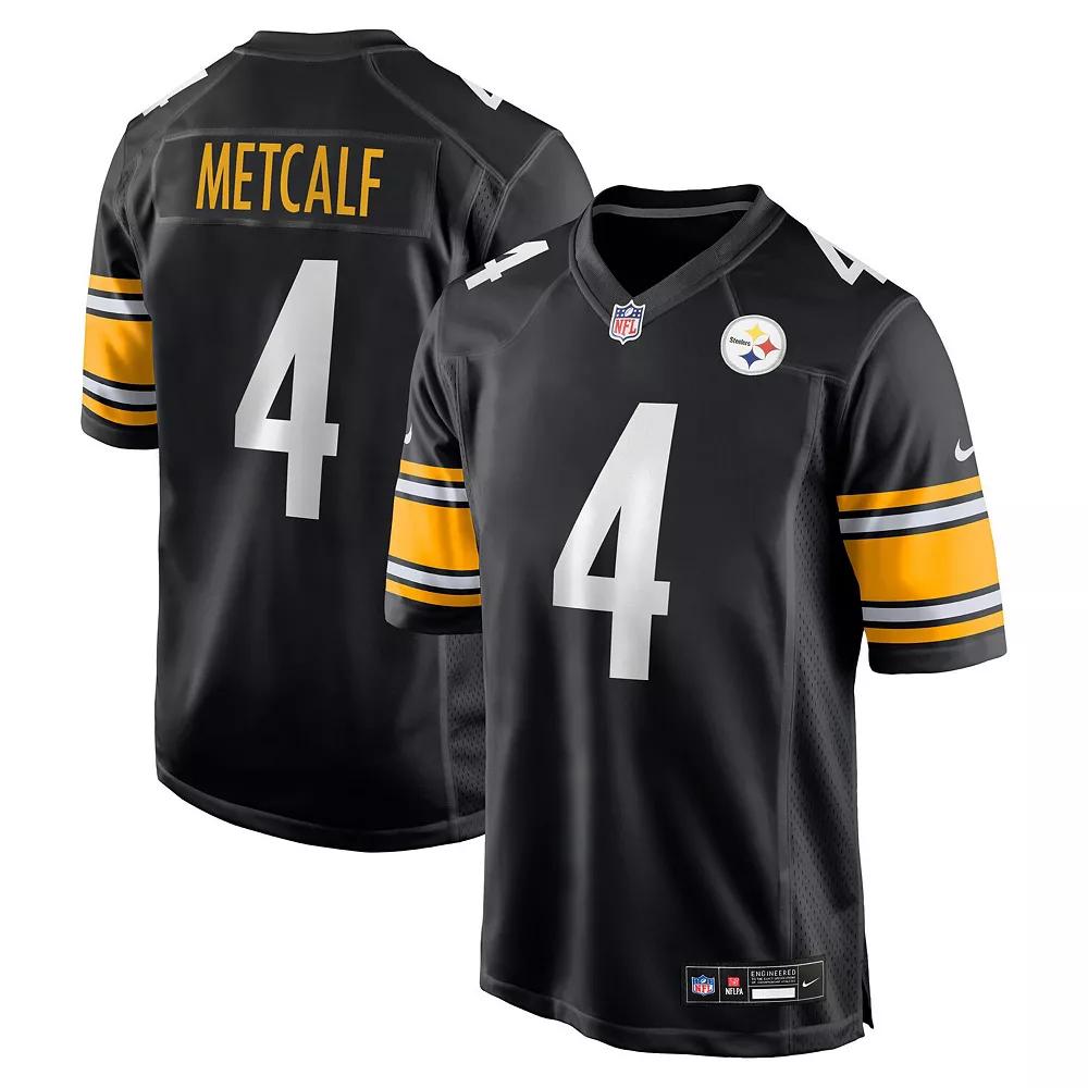 Men's Nike DK Metcalf Black Pittsburgh Steelers Game Player Jersey, Size: XL Product Image