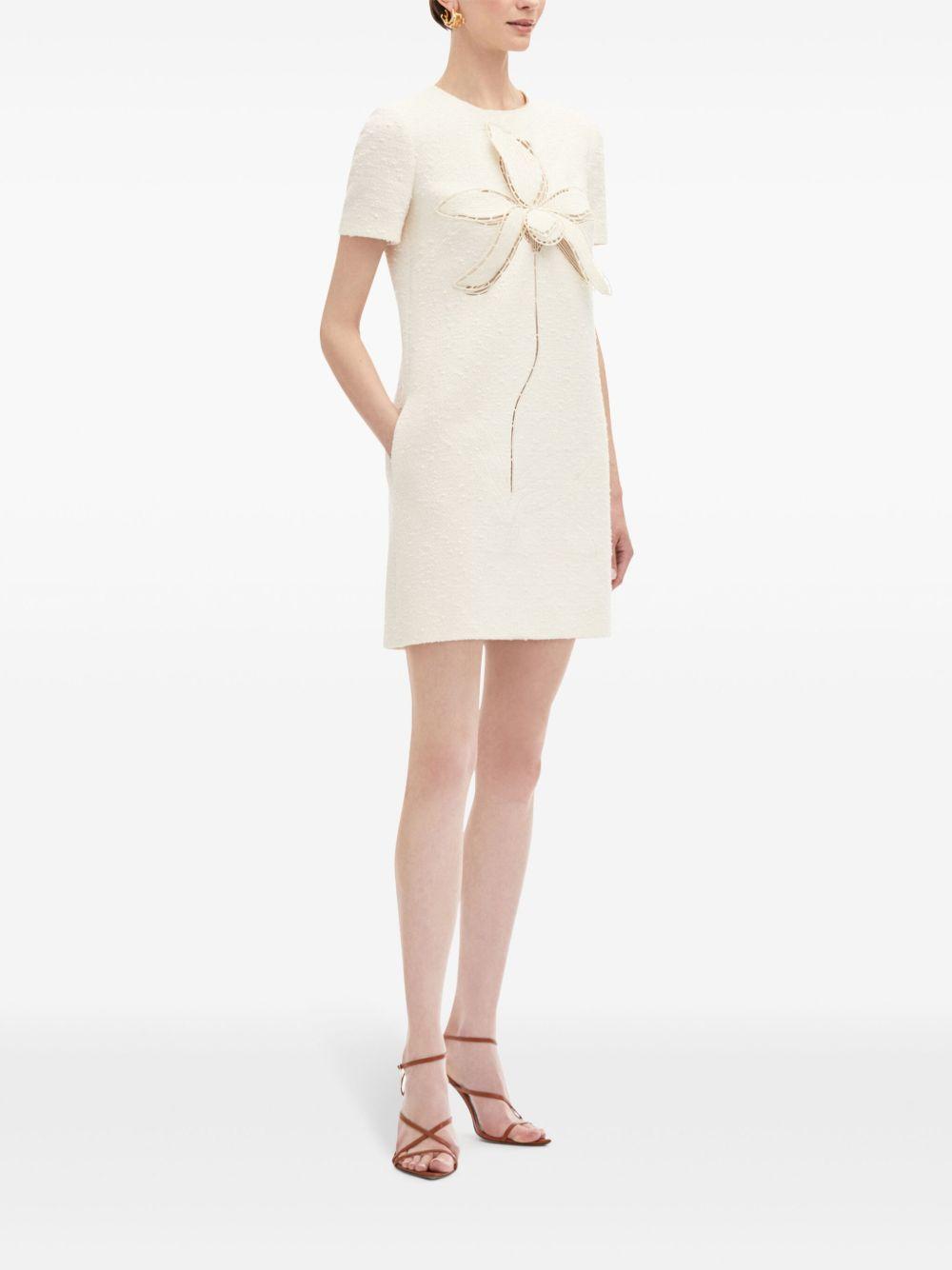 Orchid embroidered tweed shift dress Product Image