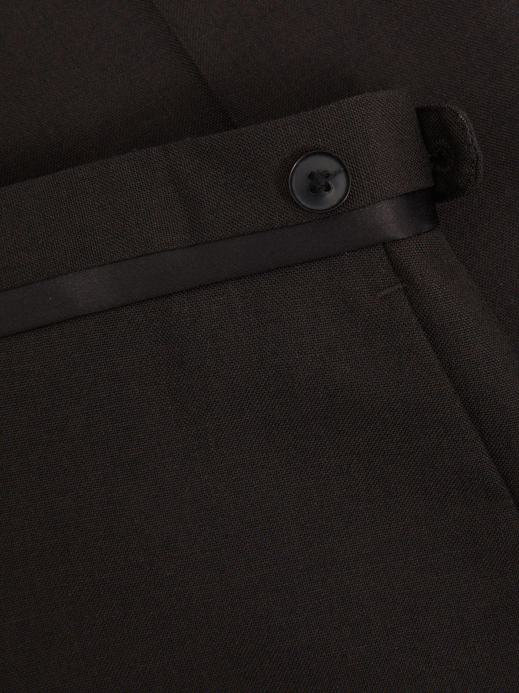 Wool Tuxedo Trousers Slim Fit in Brown Product Image