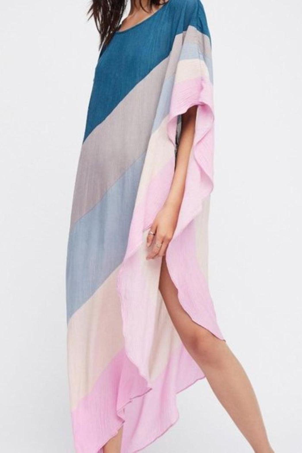 Asymmetrical Rainbow Kaftan Product Image