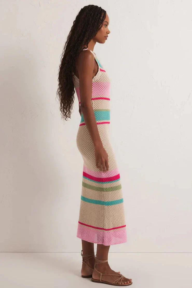Z Supply Ibiza Stripe Sweater Dress Natural Product Image
