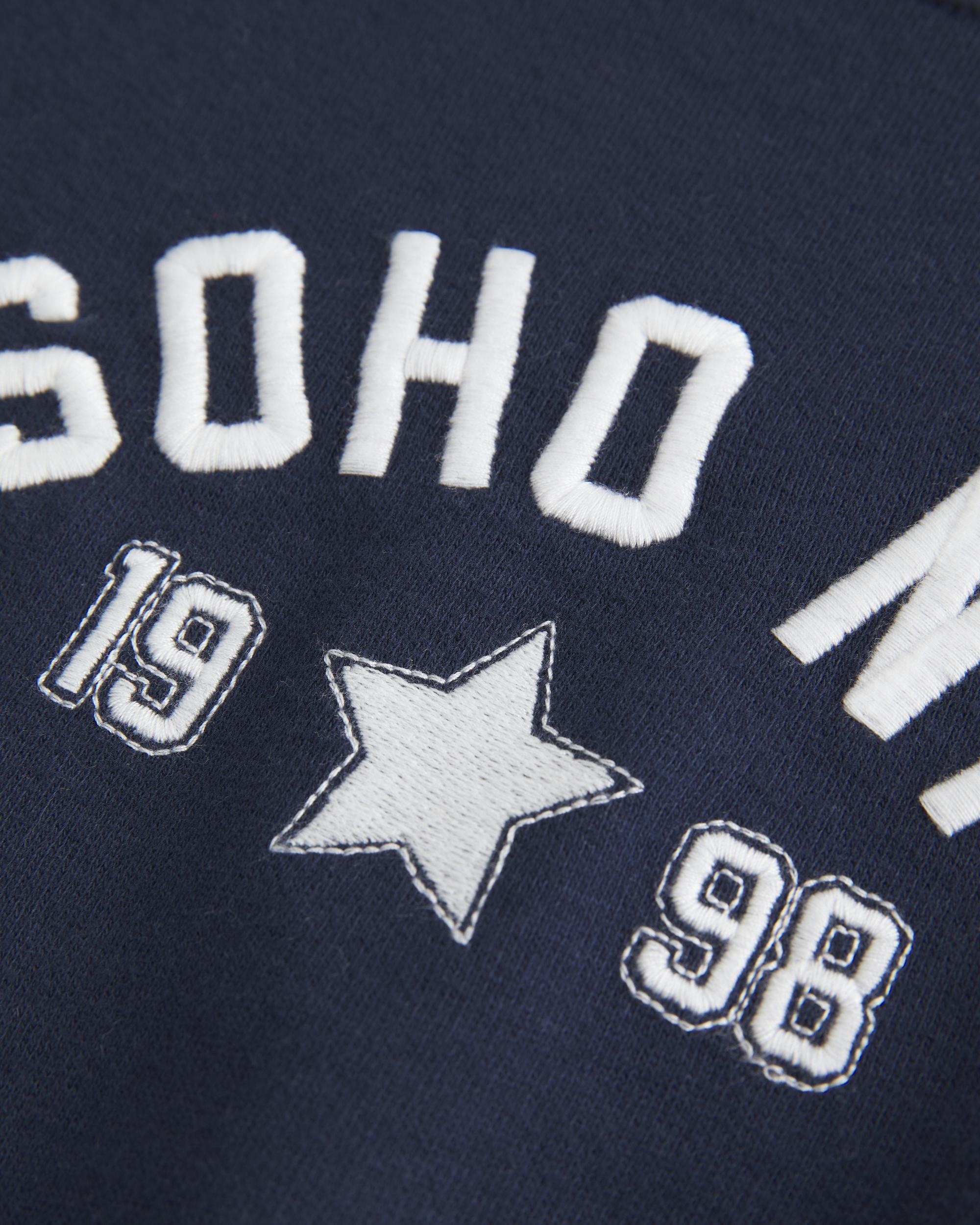 Easy Short-Sleeve Terry Fleece Graphic Sweatshirt Product Image