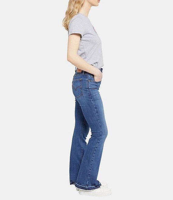 Levi's® 726 High Rise Frayed Hem Flare Jeans Product Image